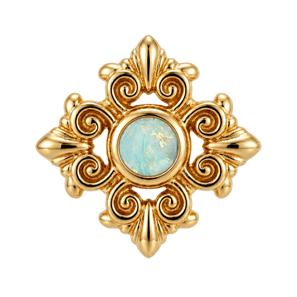 Square Elegance - 14K Gold Threadless/Threaded - piercing-zone.com