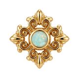 Square Elegance - 14K Gold Threadless/Threaded - piercing-zone.com