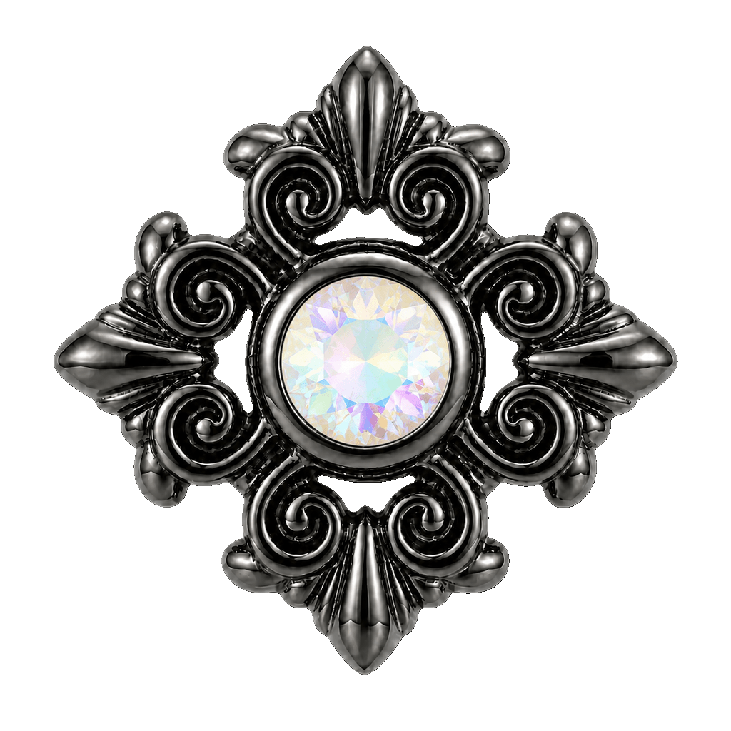 Square Elegance - 14K Gold Threadless/Threaded - piercing-zone.com