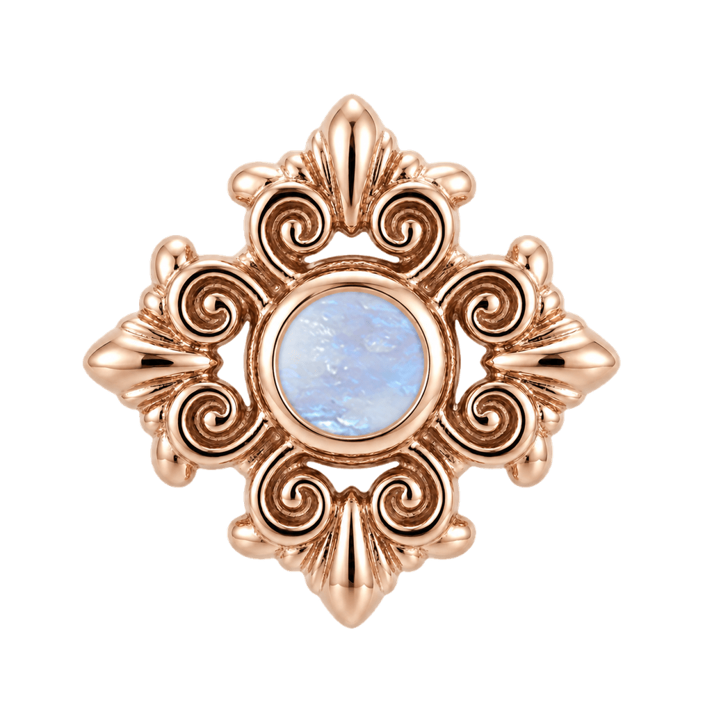 Square Elegance - 14K Gold Threadless/Threaded - piercing-zone.com