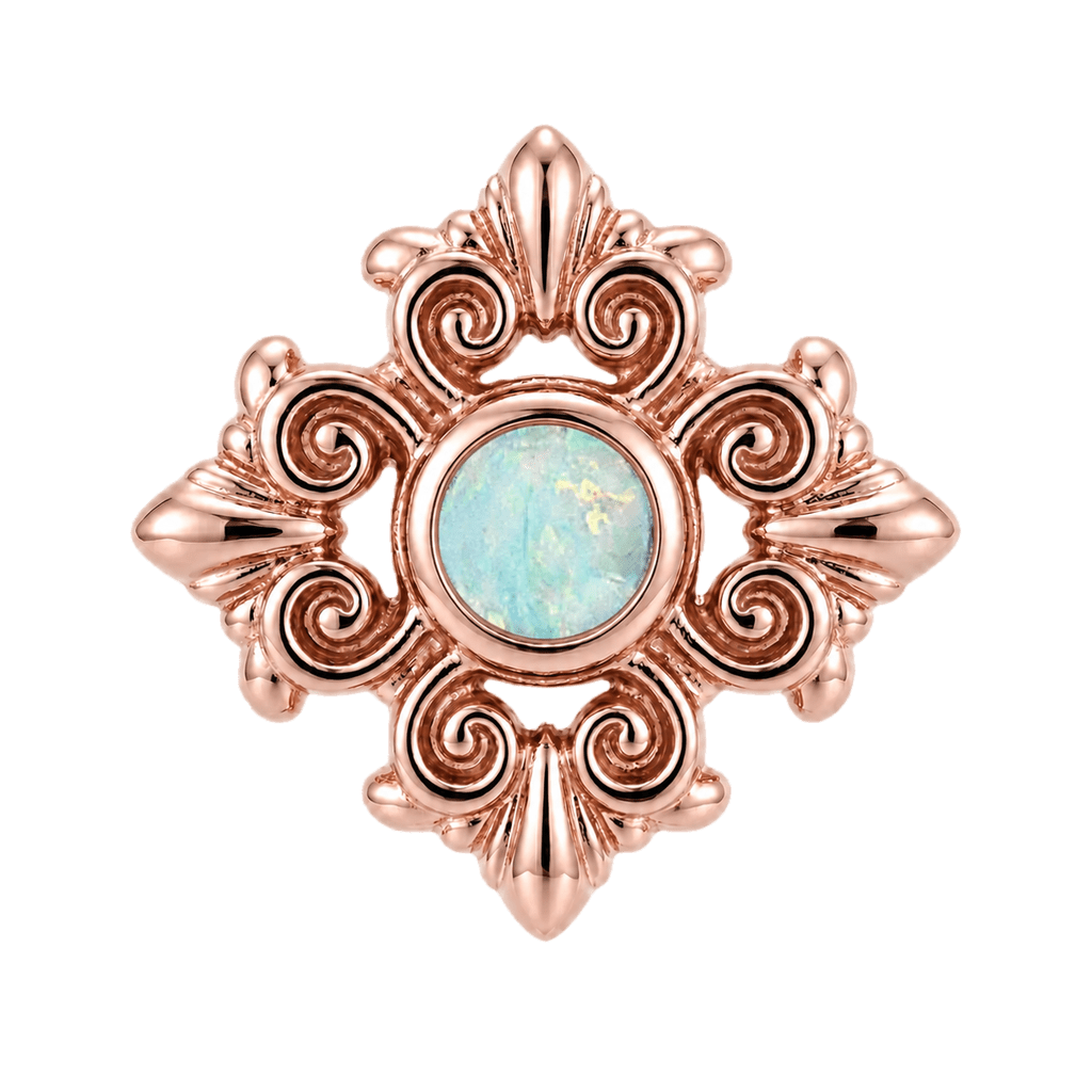 Square Elegance - 14K Gold Threadless/Threaded - piercing-zone.com