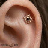 Square Elegance - 14K Gold Threadless/Threaded - piercing - zone.com
