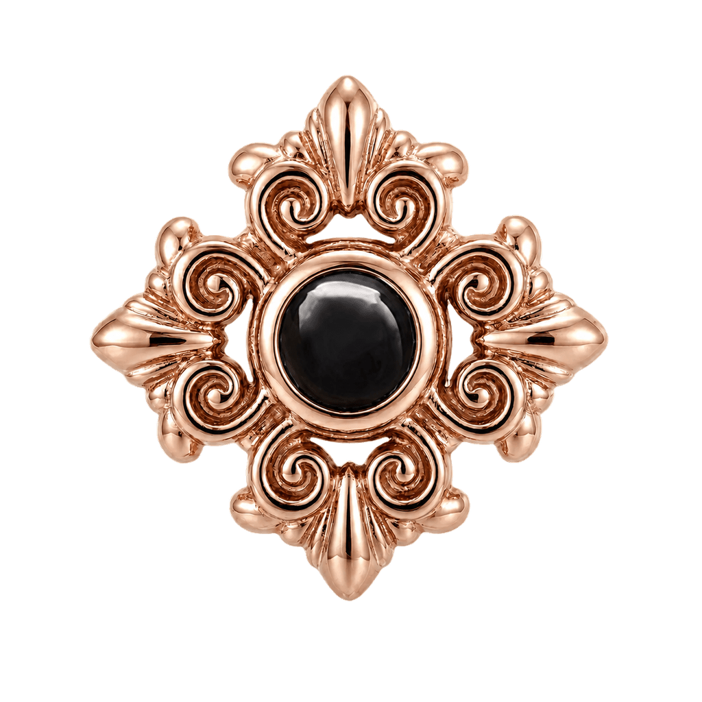 Square Elegance - 14K Gold Threadless/Threaded - piercing-zone.com