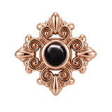 Square Elegance - 14K Gold Threadless/Threaded - piercing-zone.com