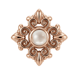 Square Elegance - 14K Gold Threadless/Threaded - piercing-zone.com