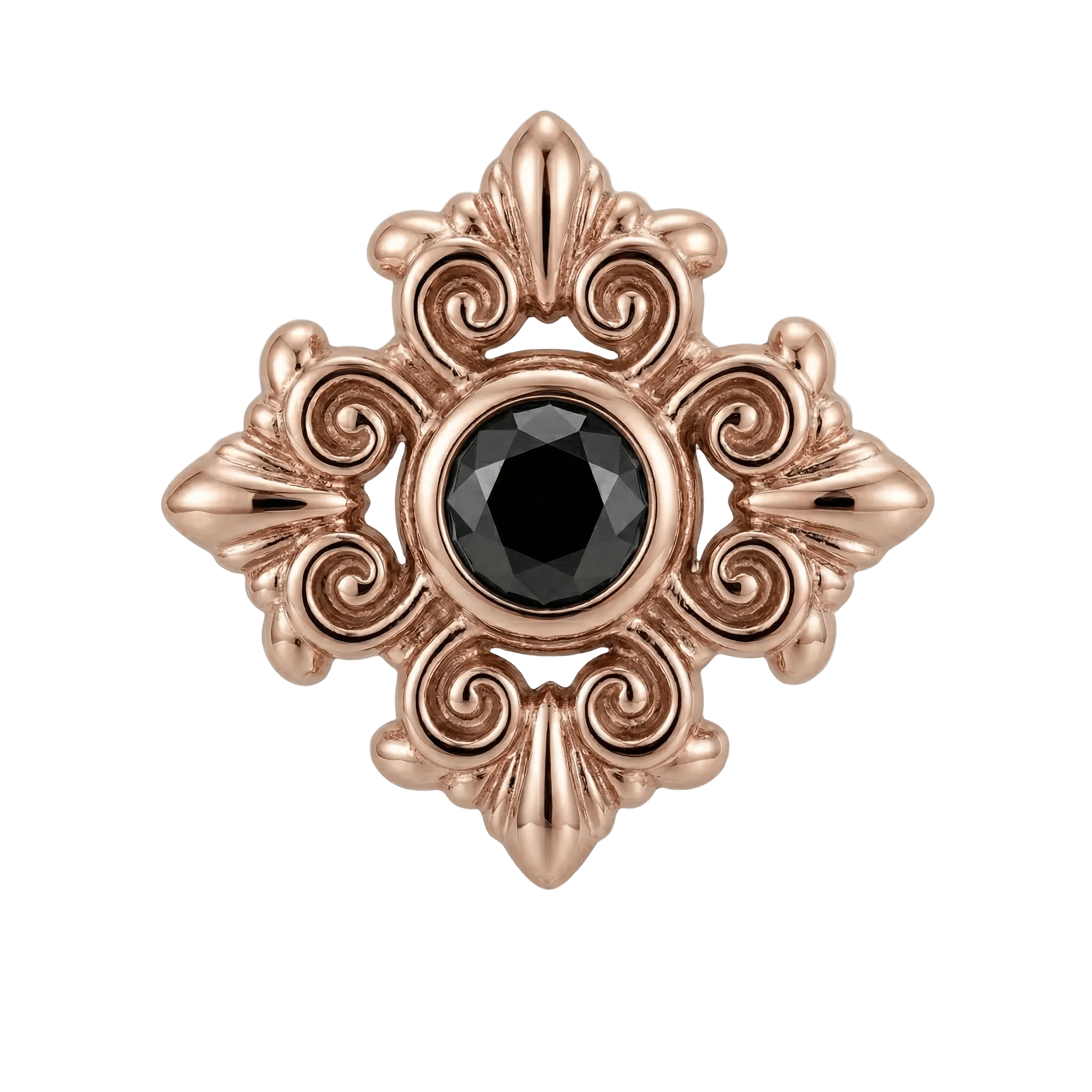 Square Elegance - 14K Gold Threadless/Threaded - piercing - zone.com