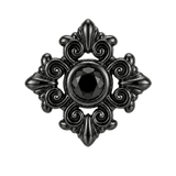 Square Elegance - 14K Gold Threadless/Threaded - piercing-zone.com