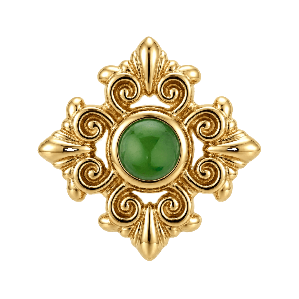 Square Elegance - 14K Gold Threadless/Threaded - piercing-zone.com