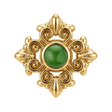 Square Elegance - 14K Gold Threadless/Threaded - piercing-zone.com
