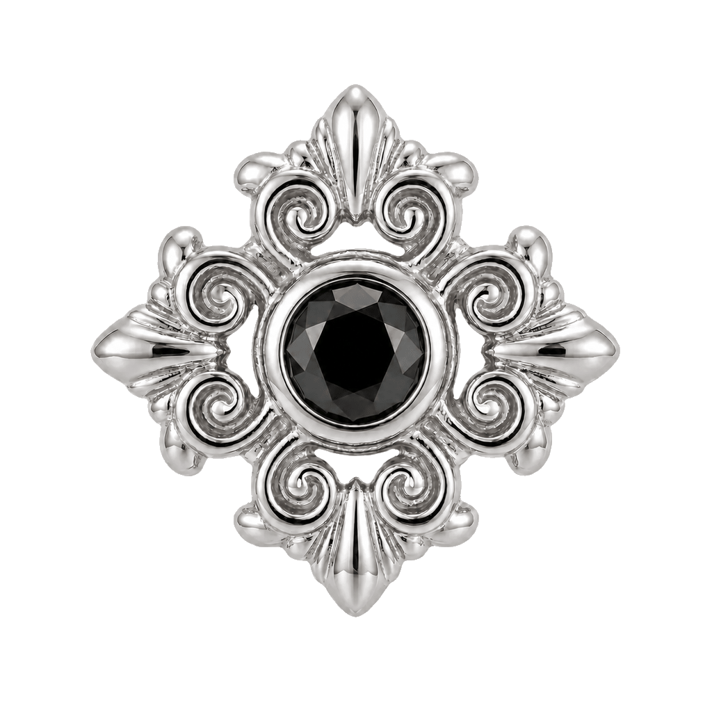 Square Elegance - 14K Gold Threadless/Threaded - piercing-zone.com