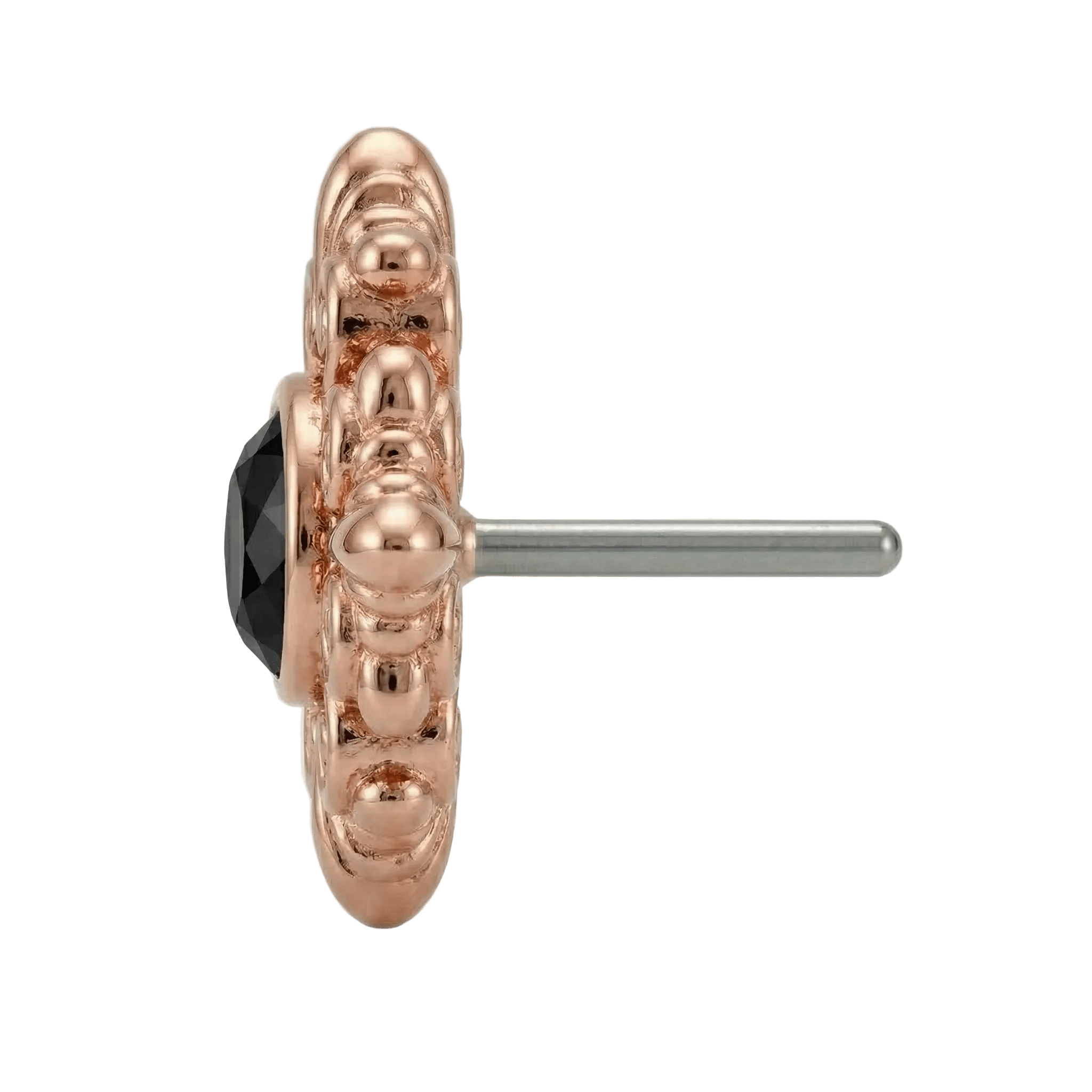 Square Elegance - 14K Gold Threadless/Threaded - piercing - zone.com