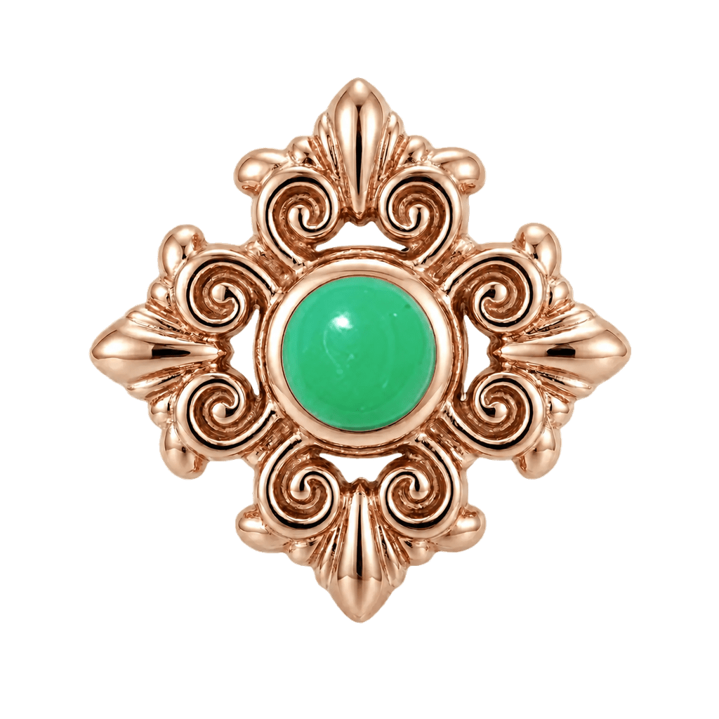 Square Elegance - 14K Gold Threadless/Threaded - piercing-zone.com