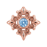 Square Elegance - 14K Gold Threadless/Threaded - piercing-zone.com