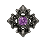 Square Elegance - 14K Gold Threadless/Threaded - piercing-zone.com