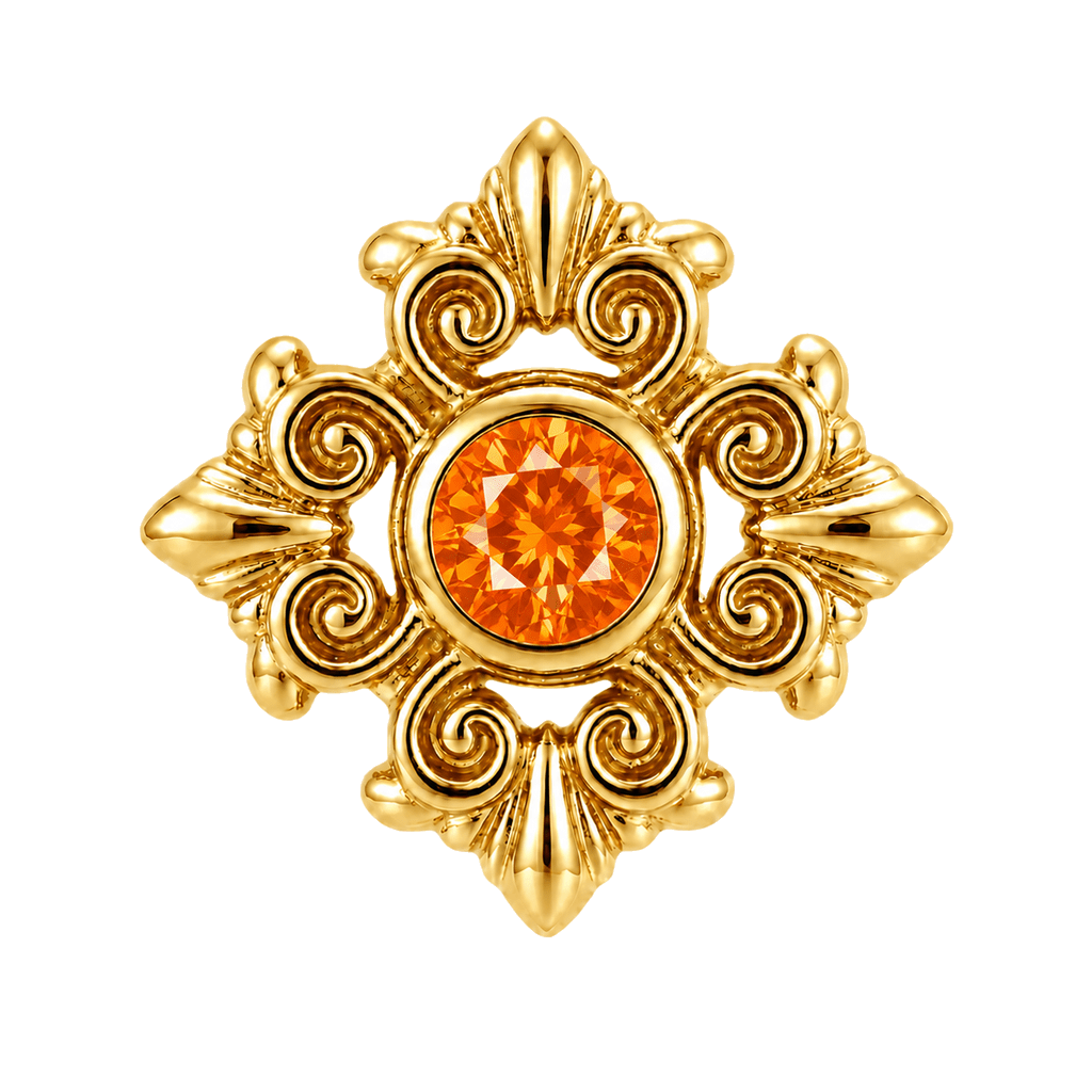 Square Elegance - 14K Gold Threadless/Threaded - piercing-zone.com