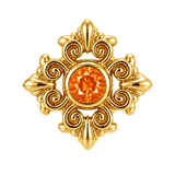 Square Elegance - 14K Gold Threadless/Threaded - piercing-zone.com
