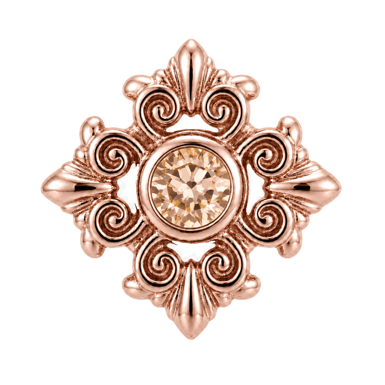 Square Elegance - 14K Gold Threadless/Threaded - piercing-zone.com