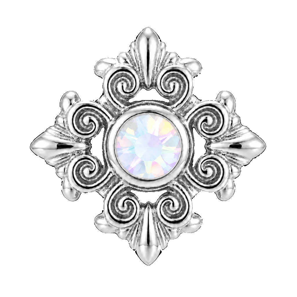 Square Elegance - 14K Gold Threadless/Threaded - piercing-zone.com