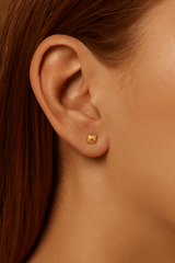 Square Pyramid – 14K Gold Minimalist Threadless End - piercing - zone.com