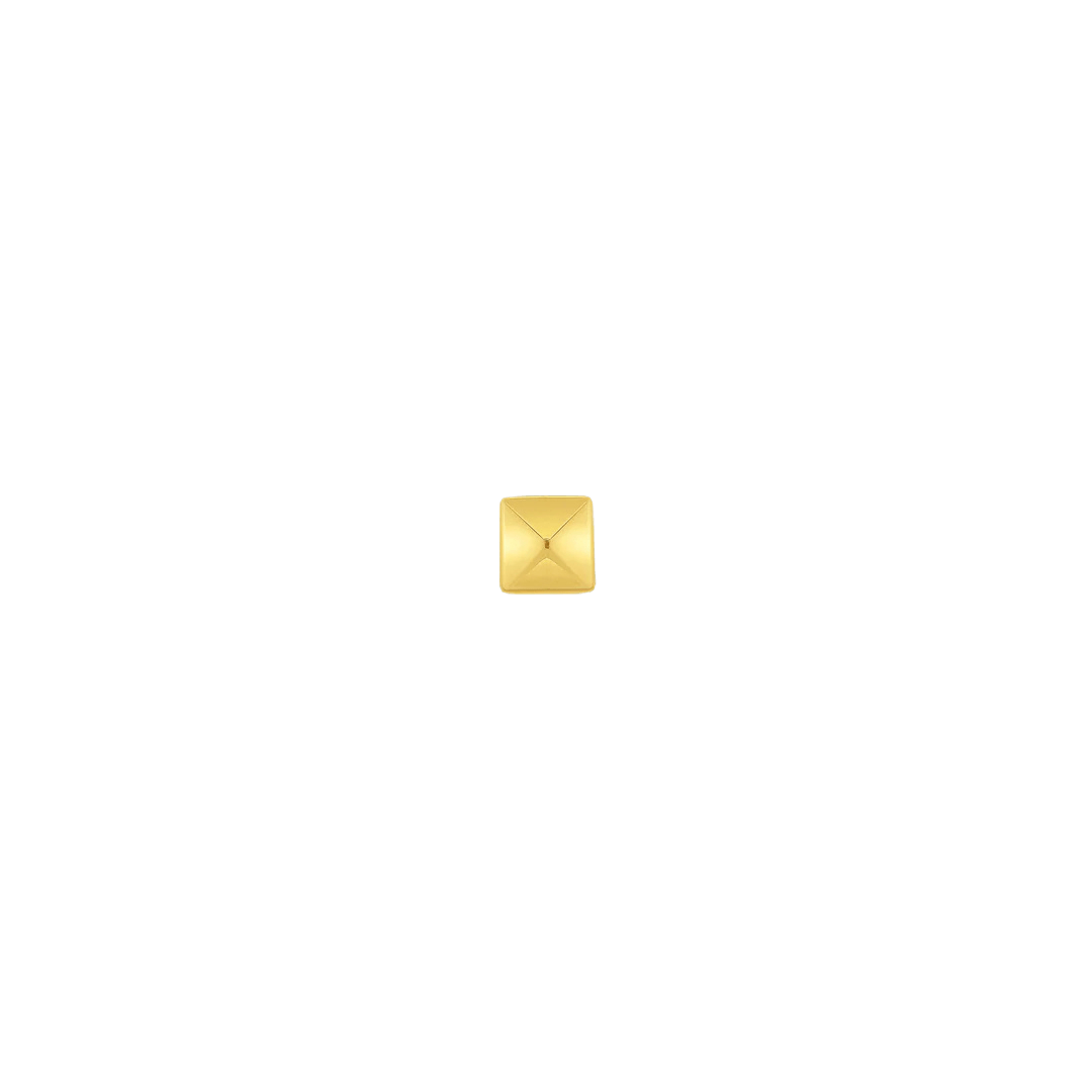 Square Pyramid – 14K Gold Minimalist Threadless End - piercing - zone.com