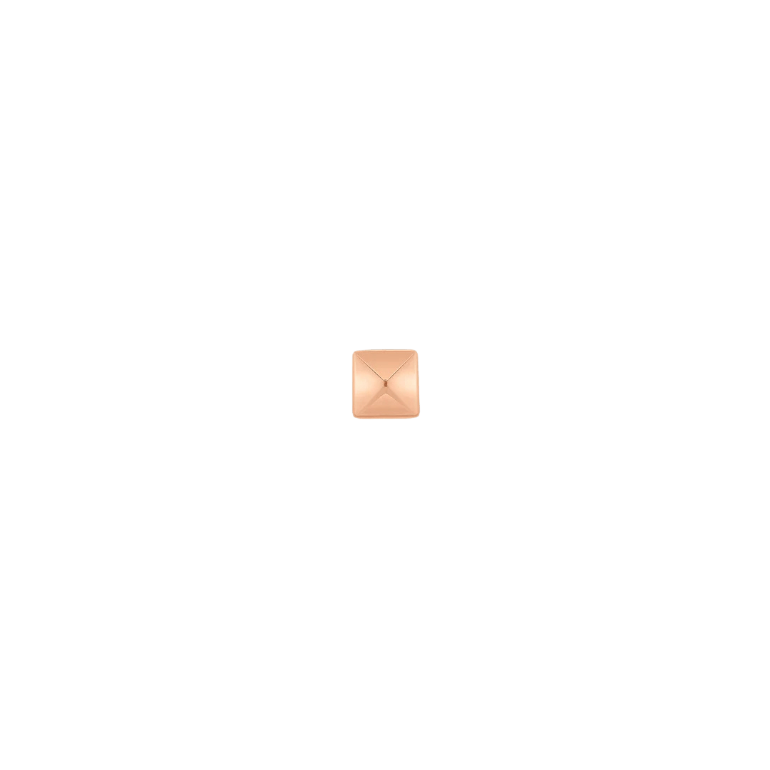 Square Pyramid – 14K Gold Minimalist Threadless End - piercing - zone.com