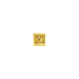 Square With Bead – 14K Gold Geometric End - piercing - zone.com