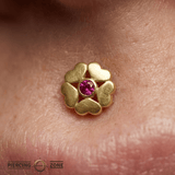 ST. Valentine – 14K Gold Threadless/Threaded End - piercing - zone.com