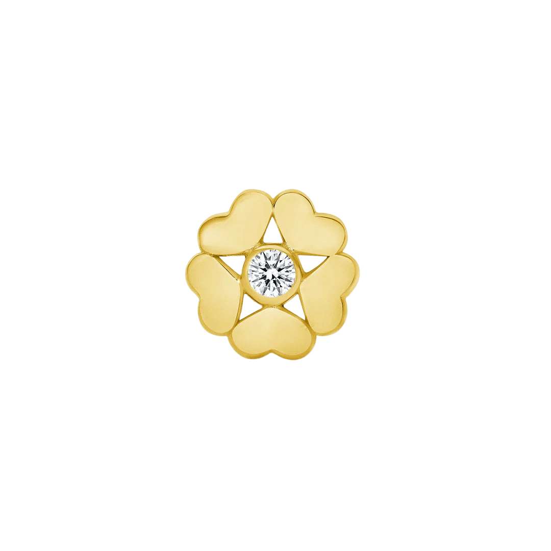 ST. Valentine – 14K/18K Gold Gemstone Threadless End - piercing - zone.com
