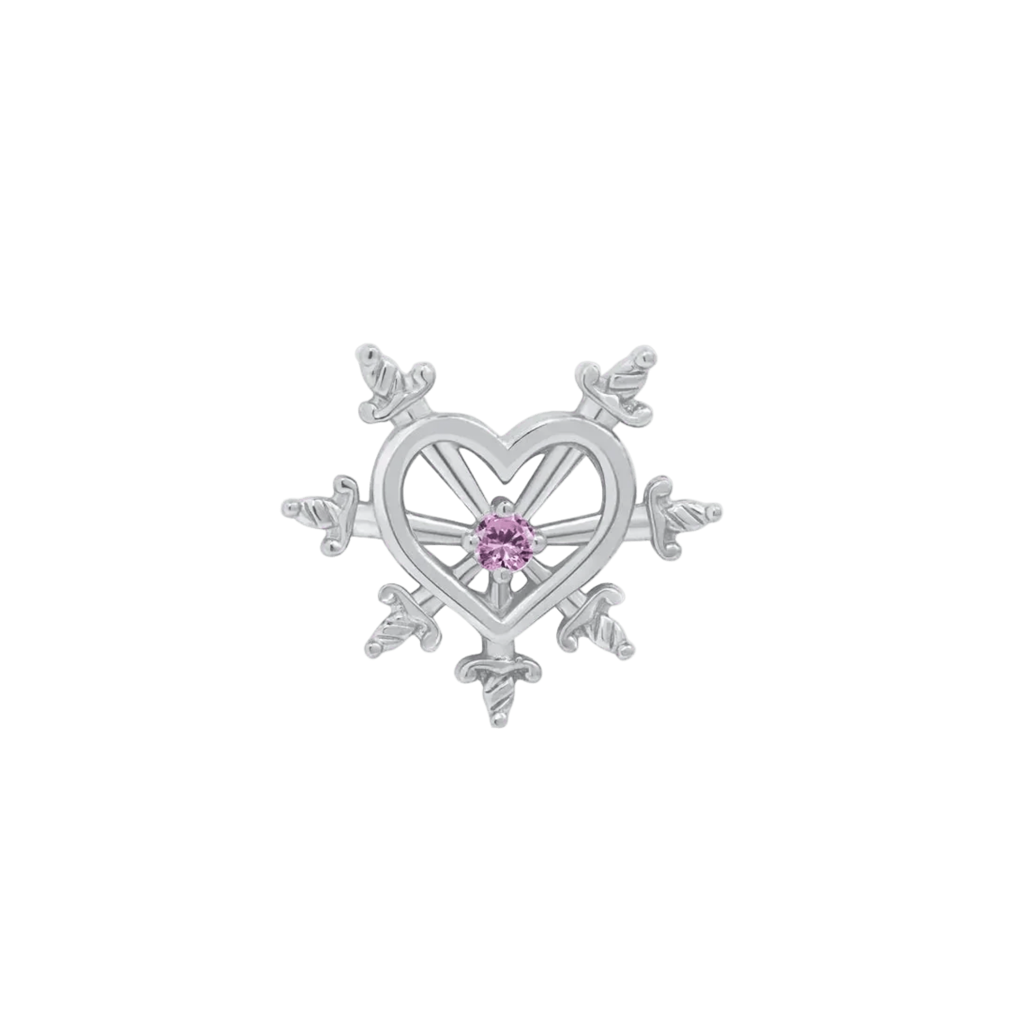 Stab My Heart – 14K Gold Threadless/Threaded End - piercing-zone.com