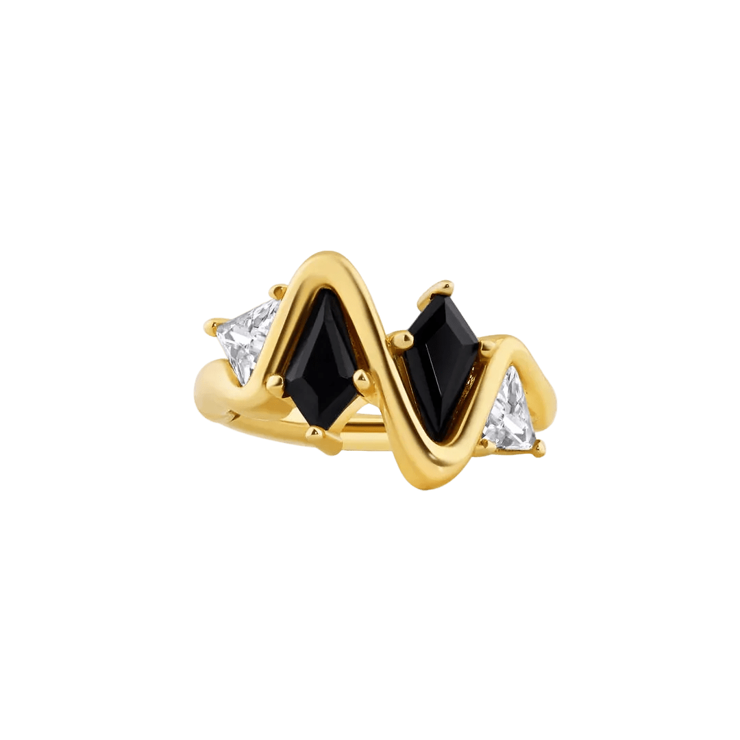 Staccato – 14K/18K Gold Geometric Clicker Ring - piercing - zone.com