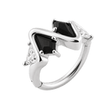 Staccato – 14K/18K Gold Geometric Clicker Ring - piercing-zone.com