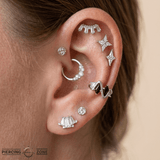 Staccato – 14K/18K Gold Geometric Clicker Ring - piercing - zone.com