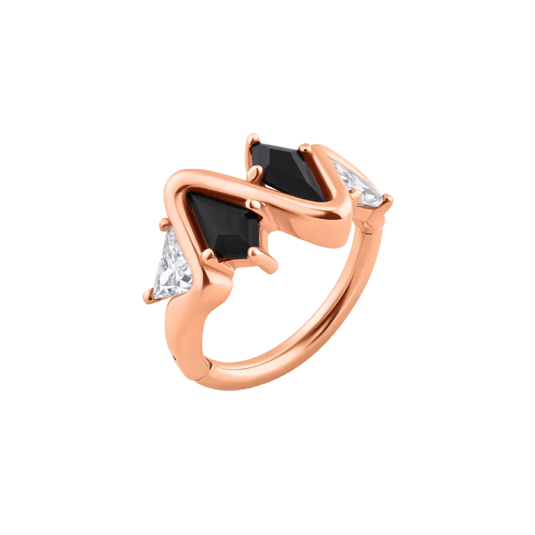 Staccato – 14K/18K Gold Geometric Clicker Ring - piercing - zone.com
