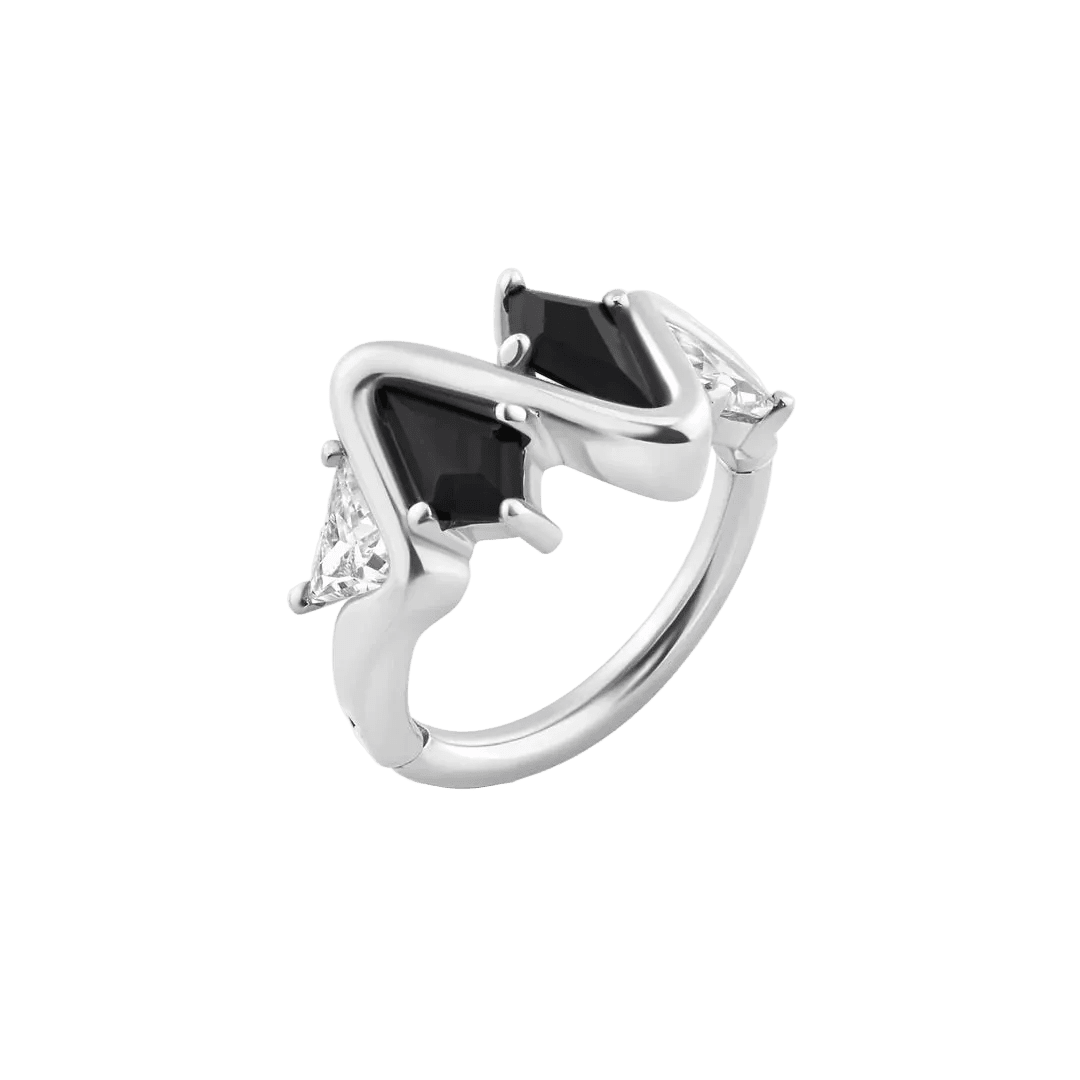 Staccato – 14K/18K Gold Geometric Clicker Ring - piercing - zone.com