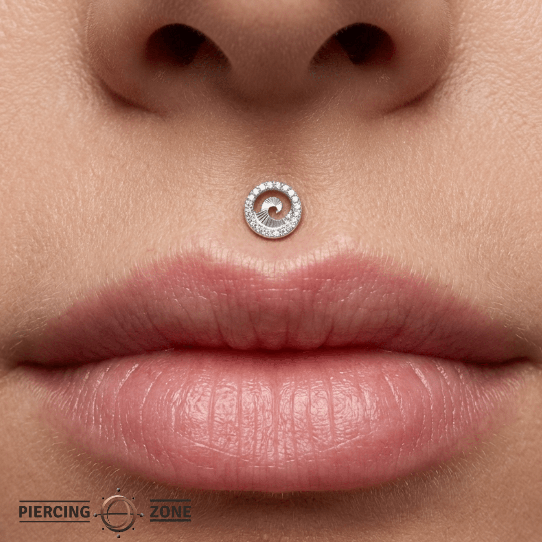 Stand Together – 14K Gold CZ Wave Threadless End - piercing - zone.com