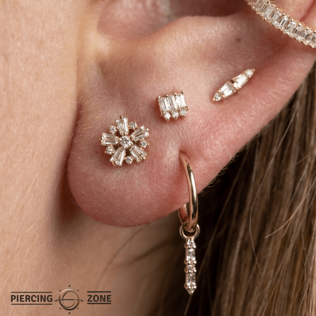 Standout – CZ Accent Drop – 14K Gold Piercing Charm - piercing - zone.com