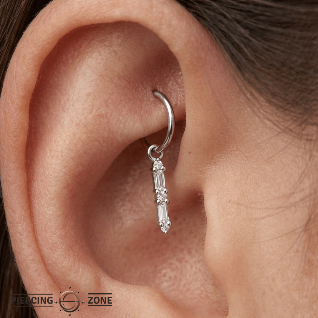 Standout – CZ Accent Drop – 14K Gold Piercing Charm - piercing - zone.com