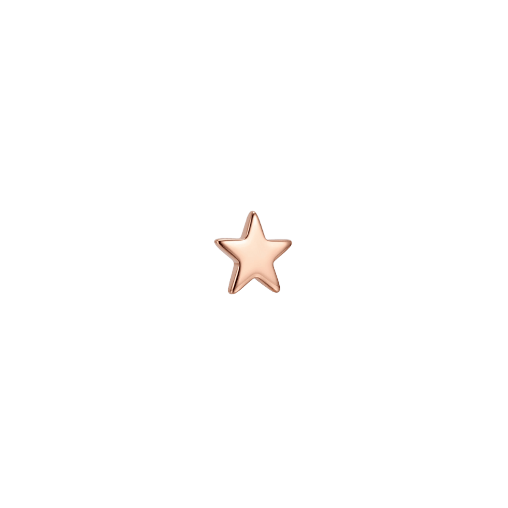Star - 18K Gold Threadless/Threaded End - piercing - zone.com