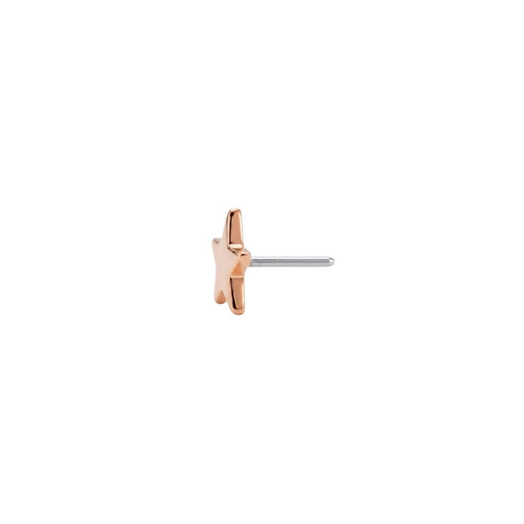 Star - 18K Gold Threadless/Threaded End - piercing - zone.com