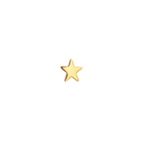 Star - 18K Gold Threadless/Threaded End - piercing - zone.com
