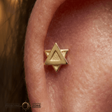 Star by David – 14K Gold Threadless/Threaded End - piercing - zone.com
