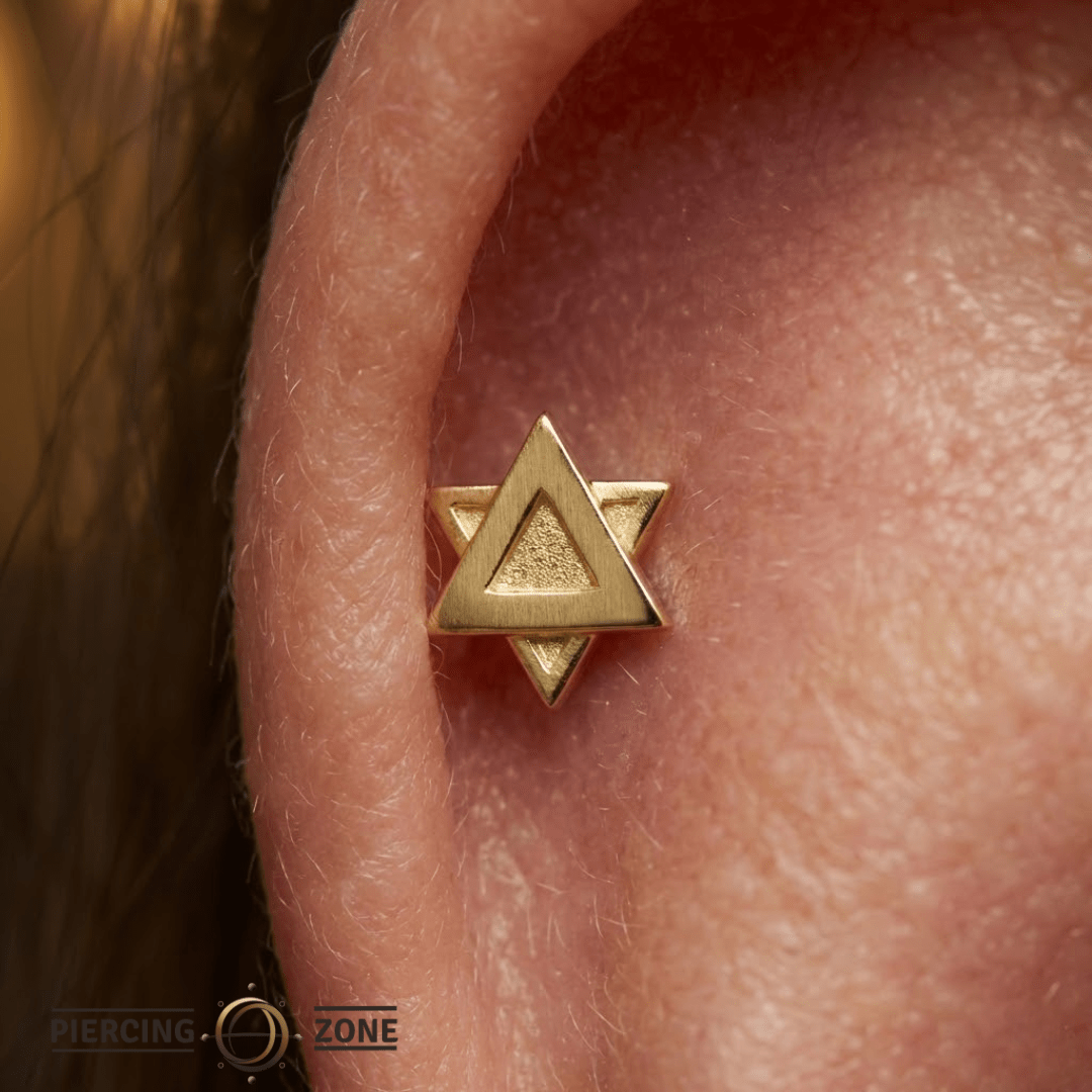 Star By David – 14K Gold Threadless/Threaded End - piercing - zone.com