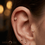 Star by David – 14K Gold Threadless/Threaded End - piercing - zone.com