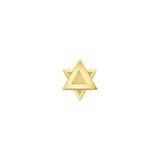Star of David – 14K Gold Threadless End - piercing - zone.com
