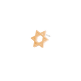 Star of David Pin - 14K Gold Star Threadless End - piercing - zone.com