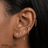 Star Stuff – 14K Gold Diamond Star Threadless End - piercing - zone.com