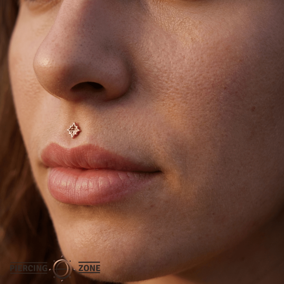 Star Trim – 14K Gold Threadless/Threaded End - piercing - zone.com