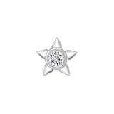 Star With Bezel – 14K Gold Threadless/Threaded End