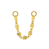 Starburst Chain – 14K Gold Piercing Chain - piercing - zone.com