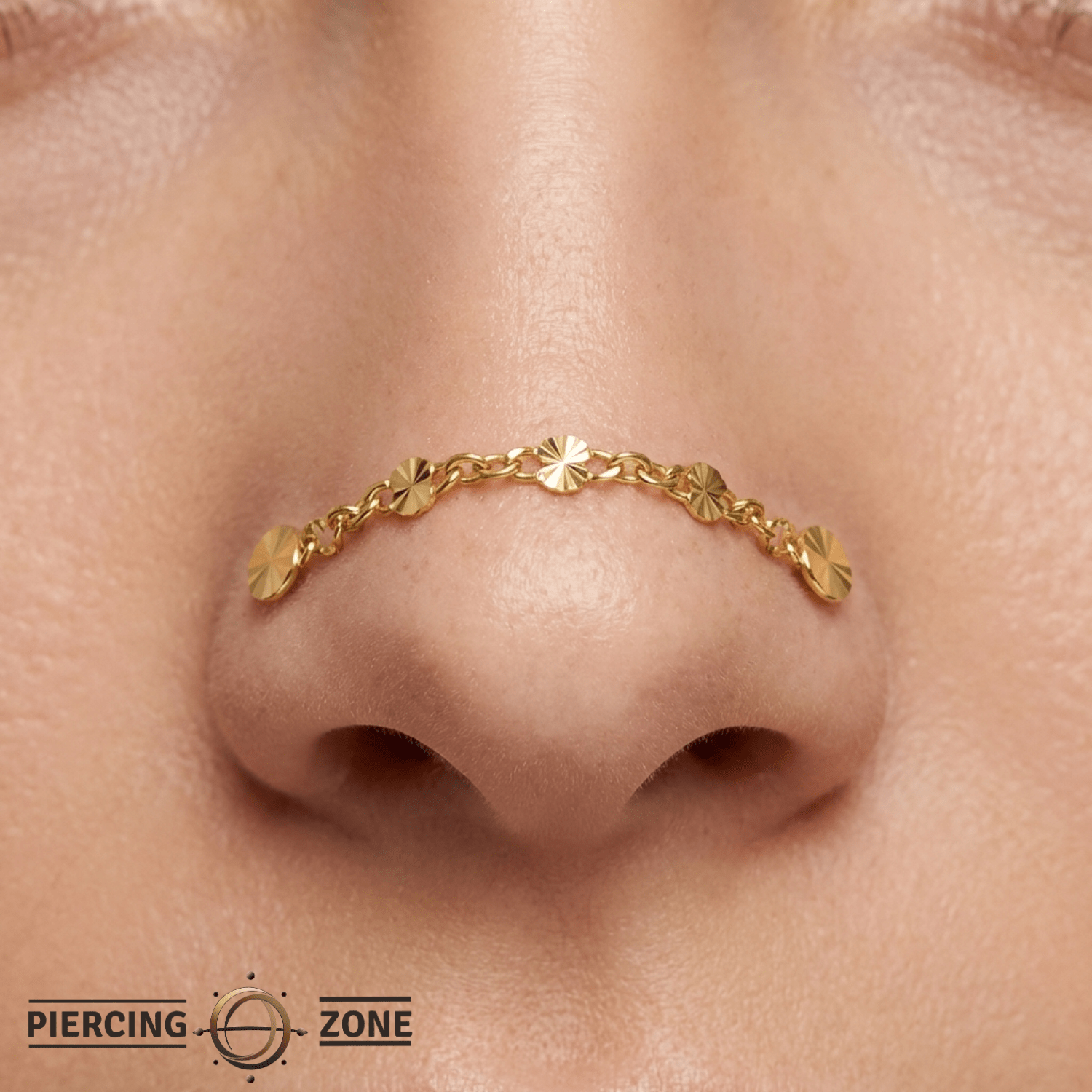 Starburst Chain – 14K Gold Piercing Chain - piercing - zone.com